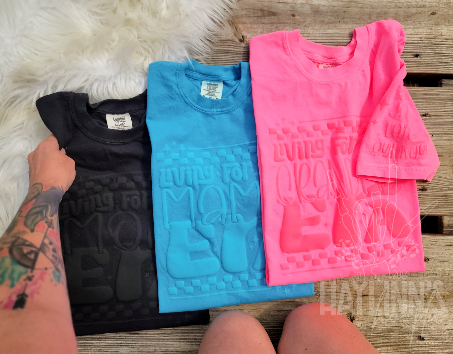 Living For My... Era {Faux Embossed} Monochrome Tee