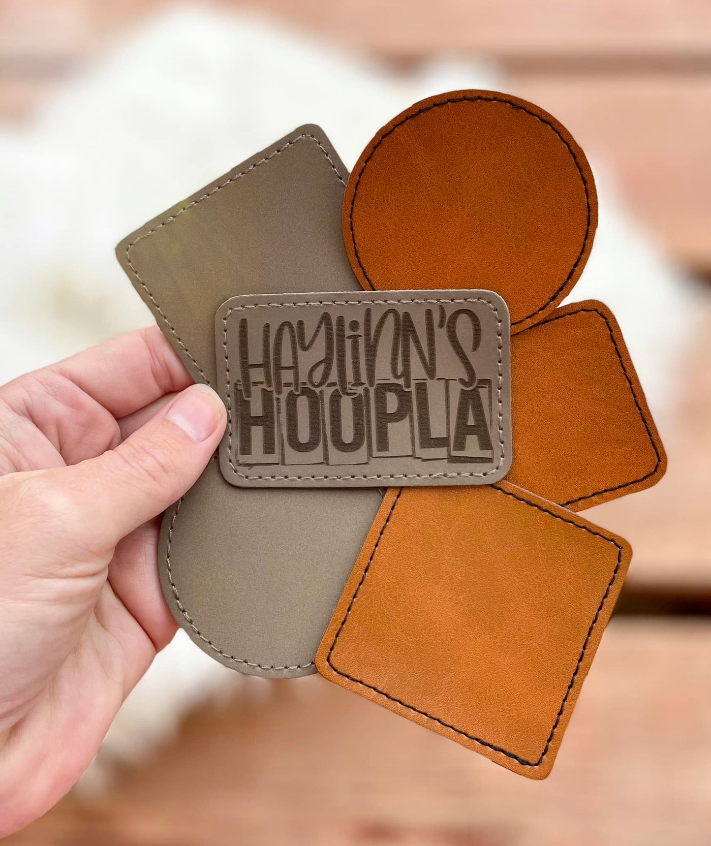 Your Own Handwriting LASER ENGRAVED Leatherette Patch ONLY