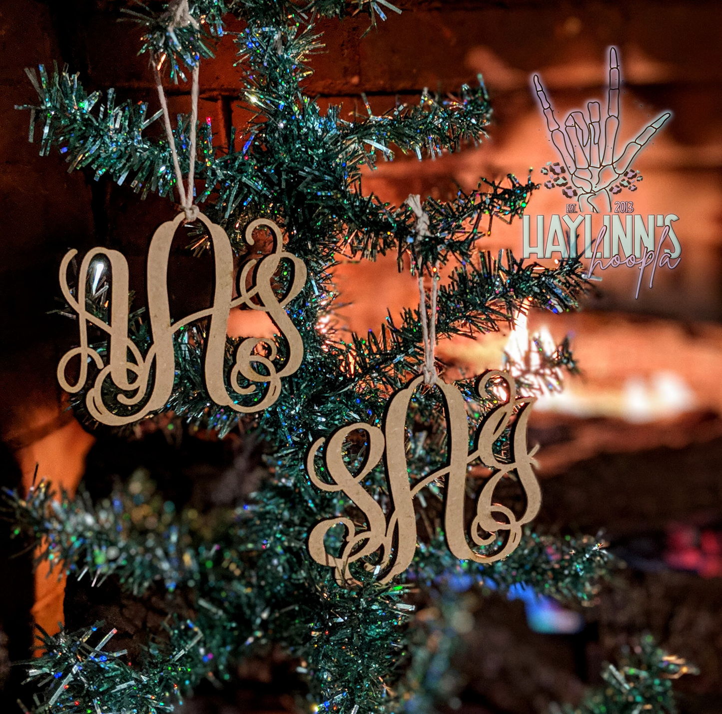 Three Letter Monogram Ornament/Charm