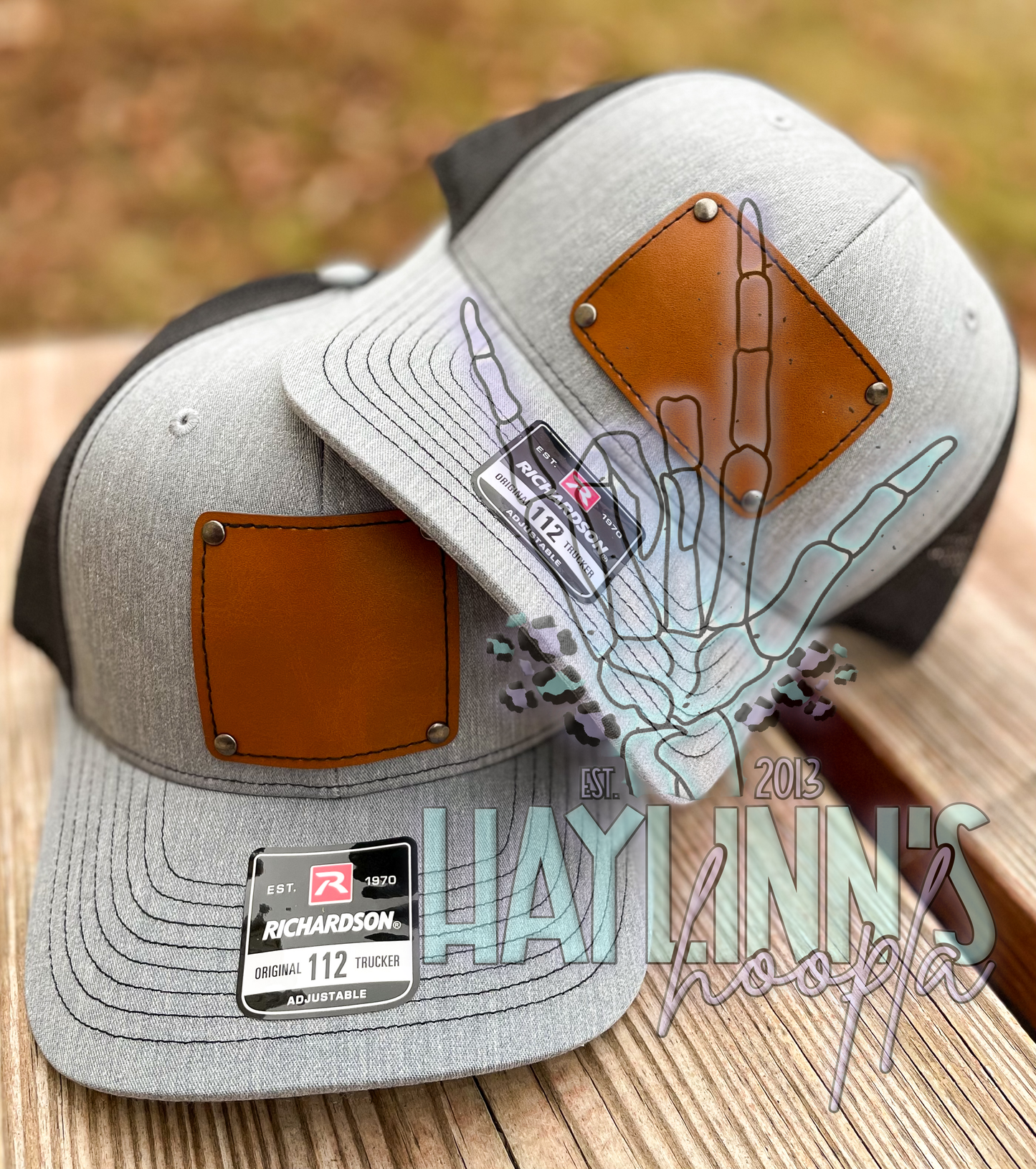 Richardson 112 Snapback {Heather Gray Front/Black Mesh Back} Mockup