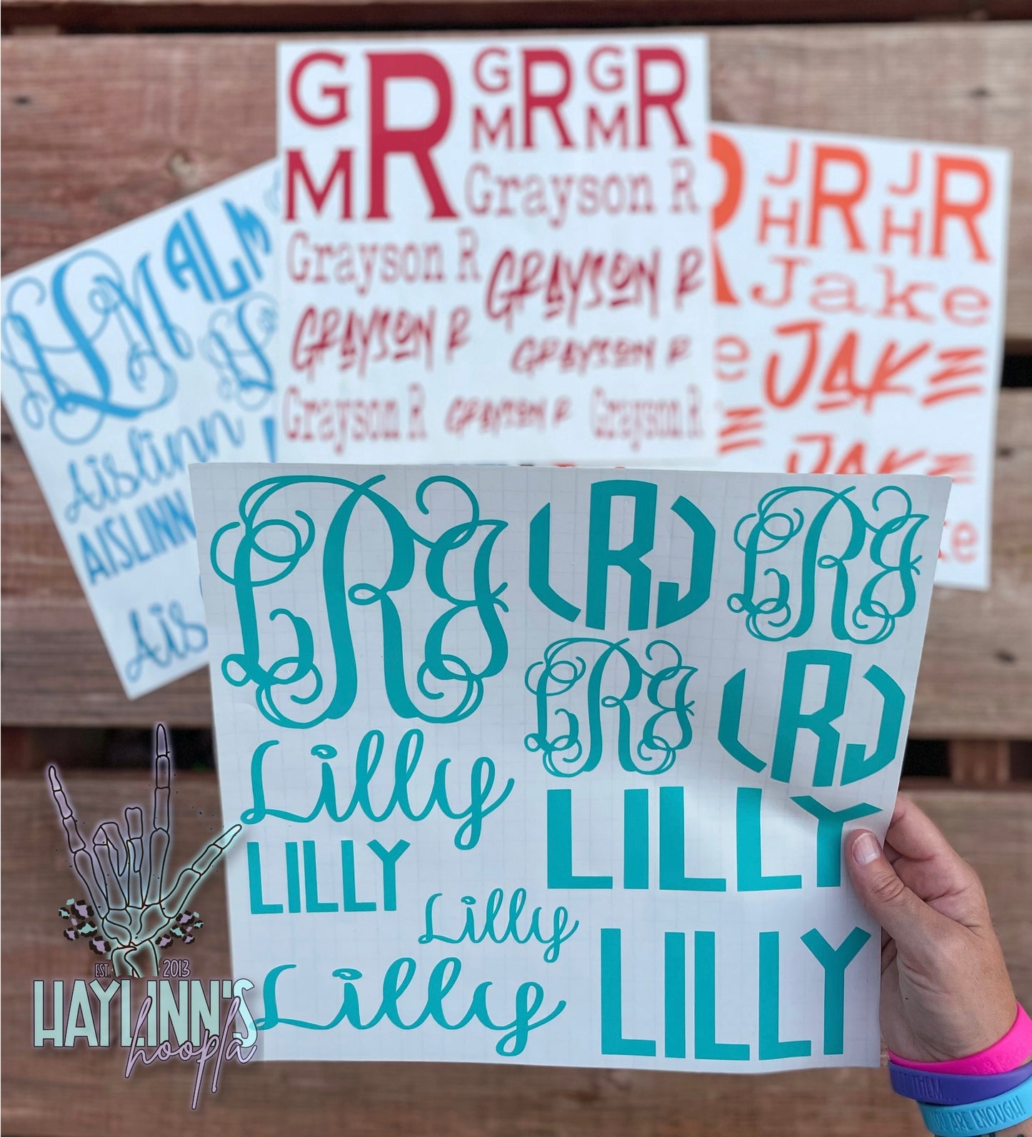 Monogram Madness Vinyl Decal Set