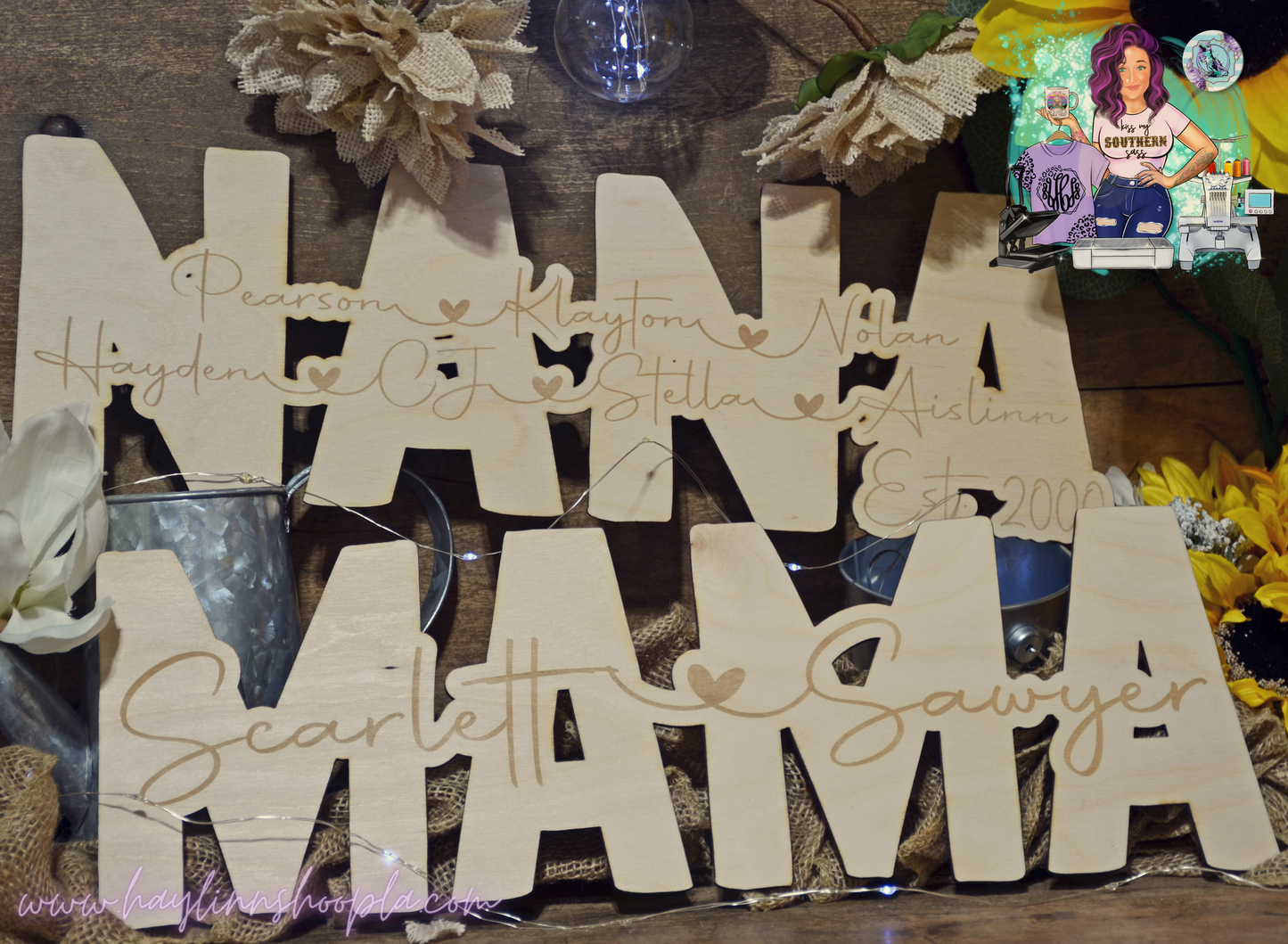 Various Name Engraved Sign