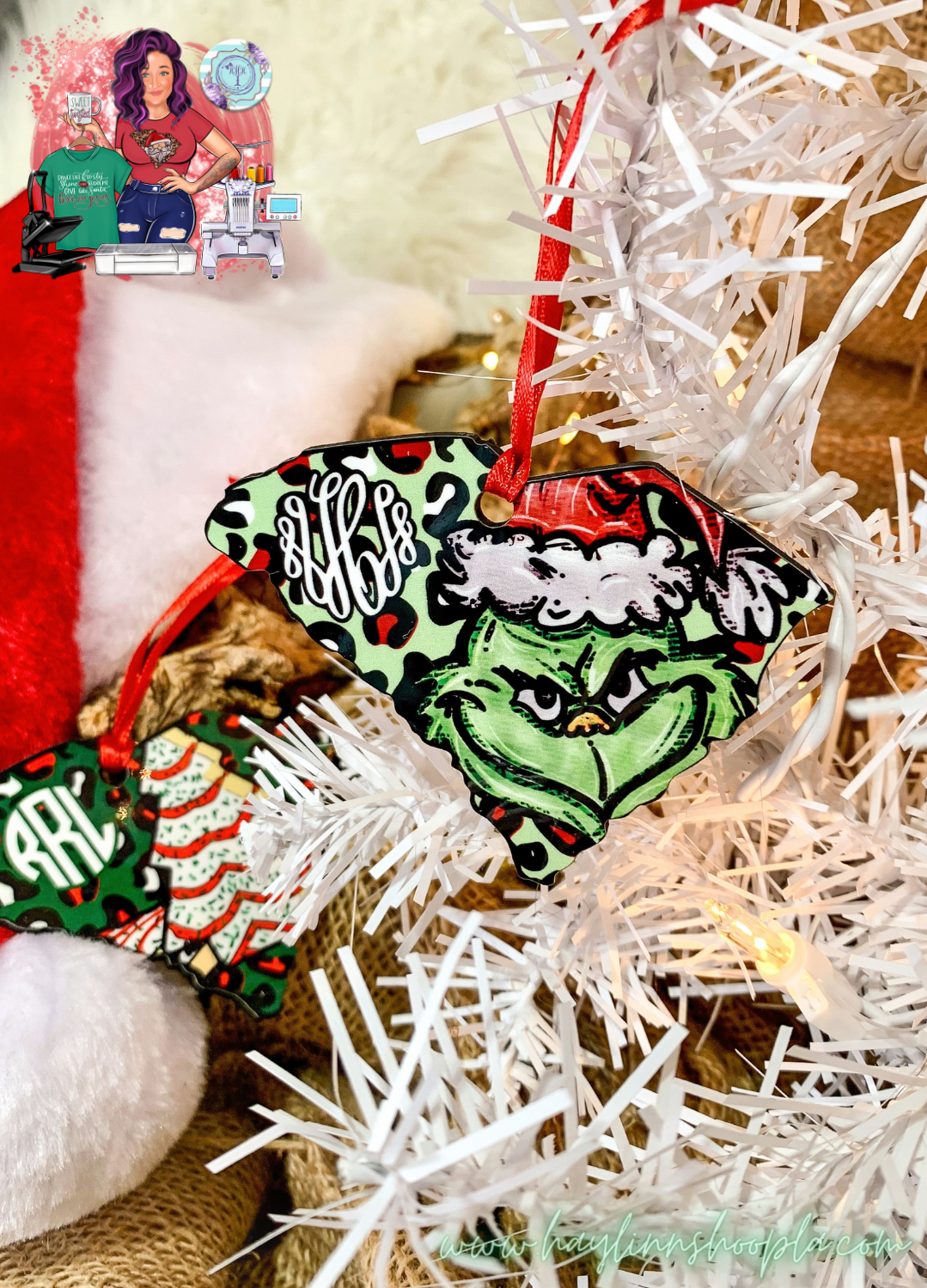 State Shaped "Mean One" Ornament