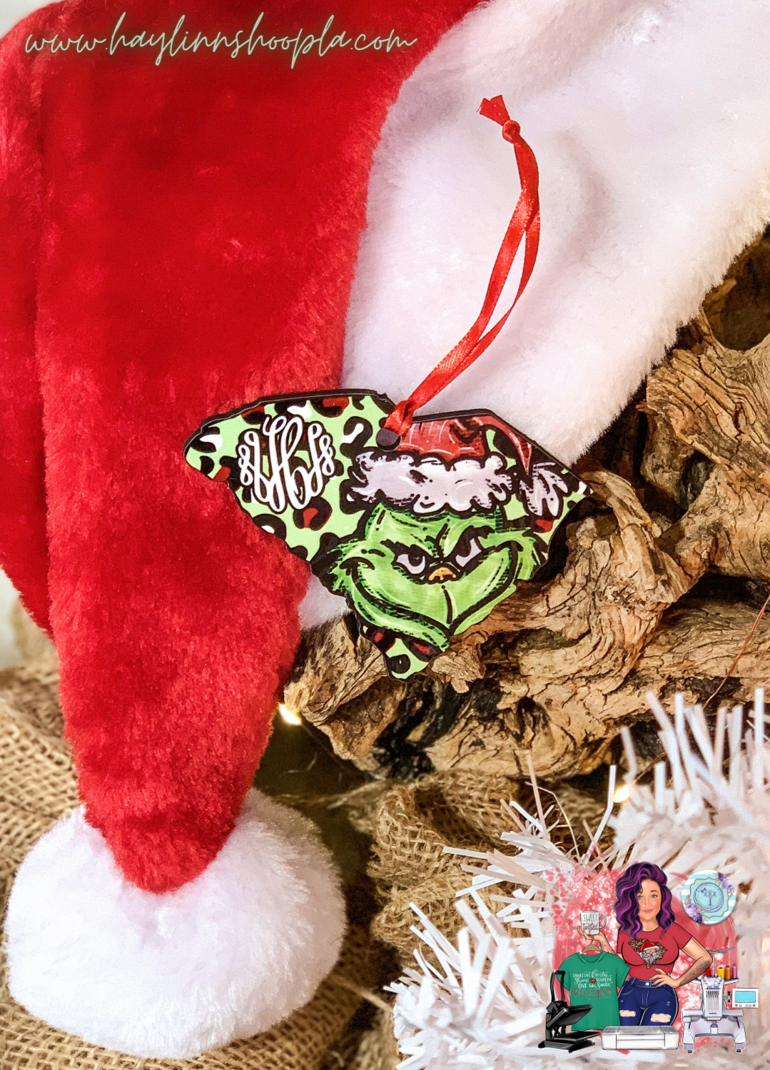 State Shaped "Mean One" Ornament