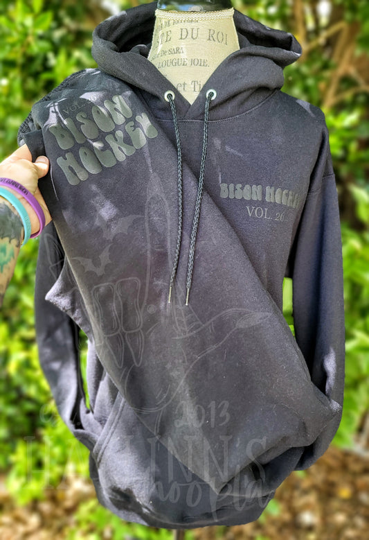 FAUX EMBOSSED Black Jogger Set