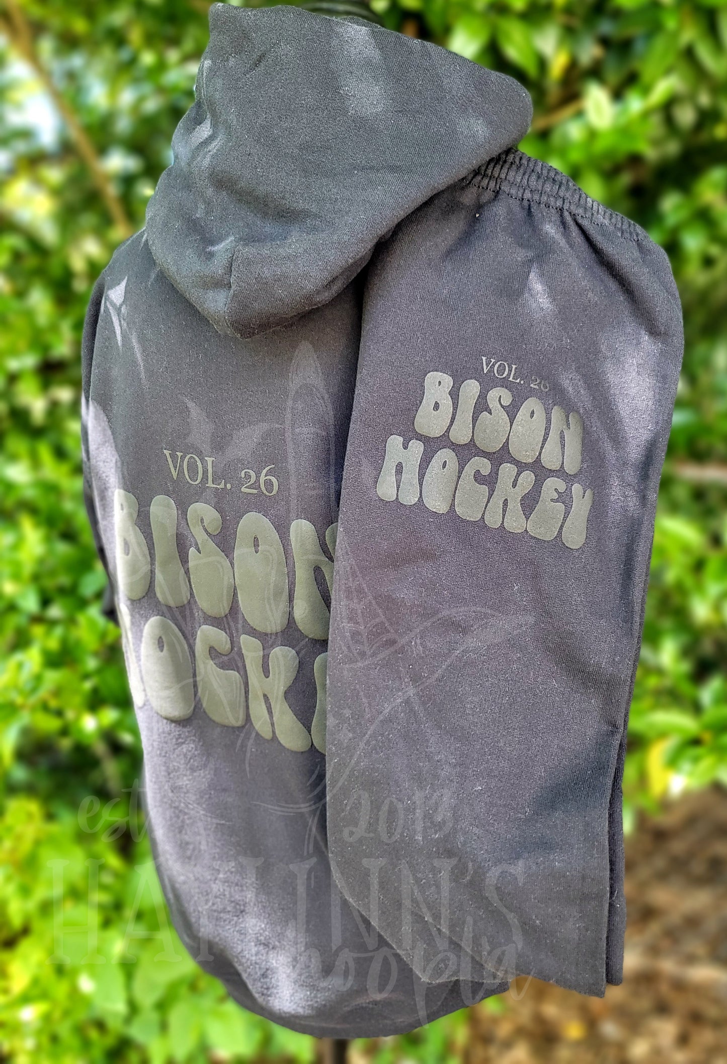 FAUX EMBOSSED Black Jogger Set