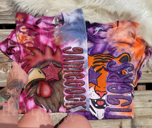 Trendy & Preppy Star CUSTOM MASCOT Ice Dye Tee