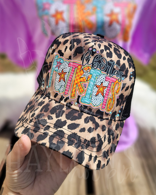 Colorful Mascot [w/ RHINESTONES] Leopard Hat