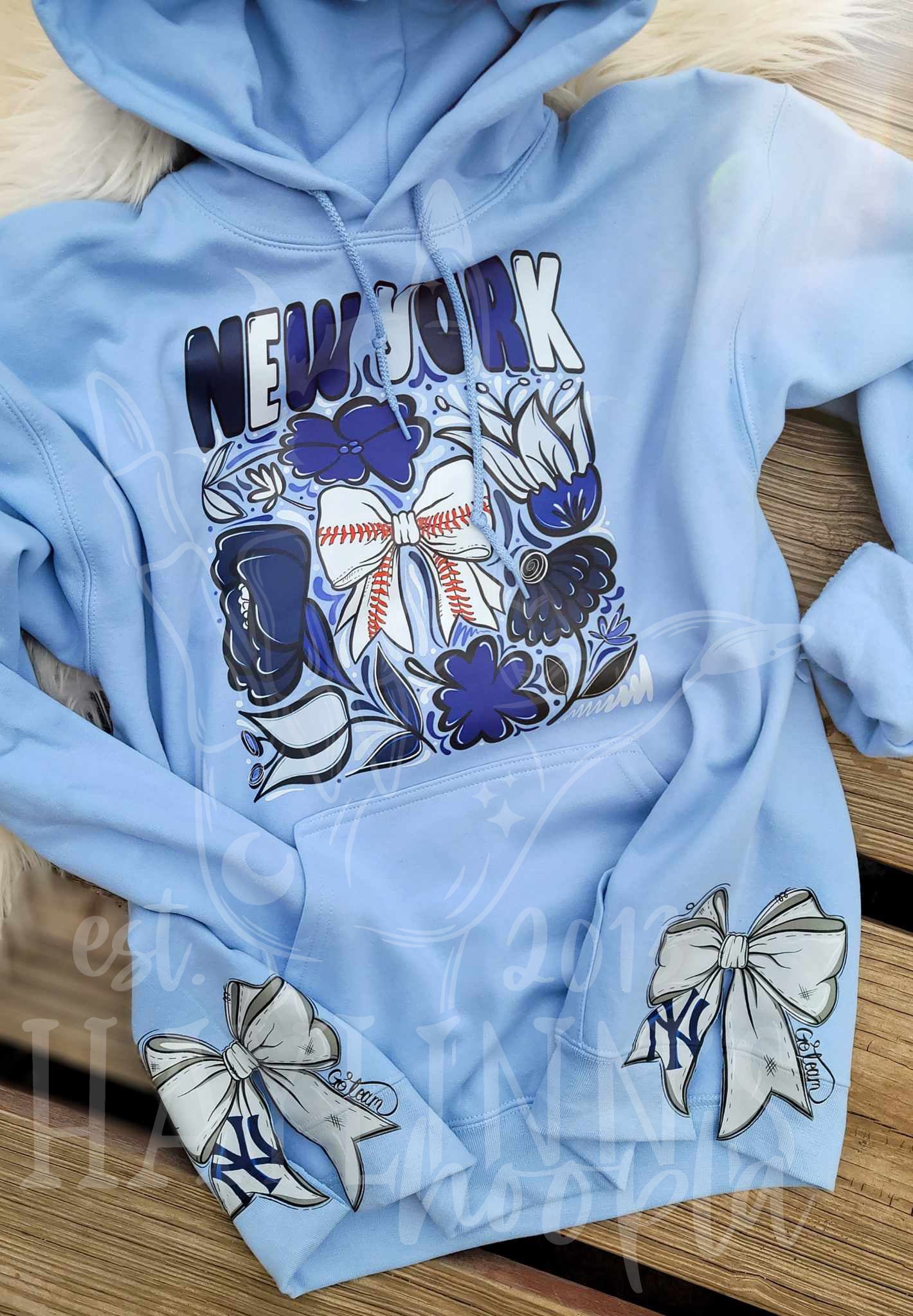 Floral Baseball Doodle [WITH MATCHING SIDE BOWS] Apparel