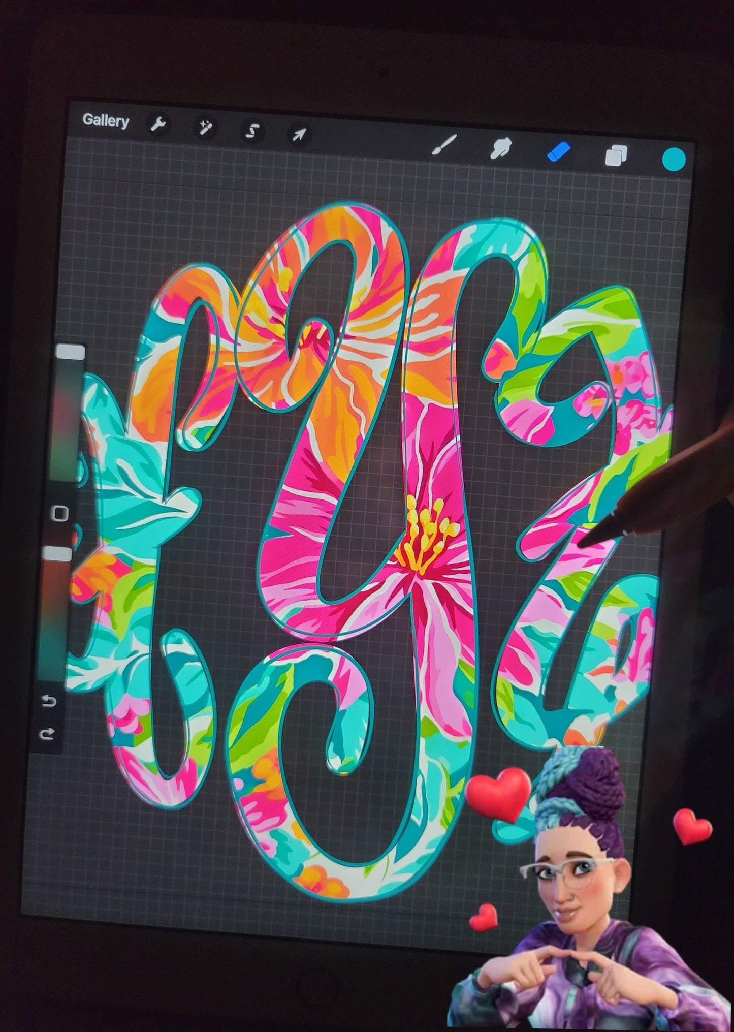 SWIRLED + STACKED [hand doodled] Monogram Set