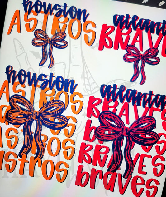 Bleachers and Bows: CUSTOM DIGITAL DESIGN