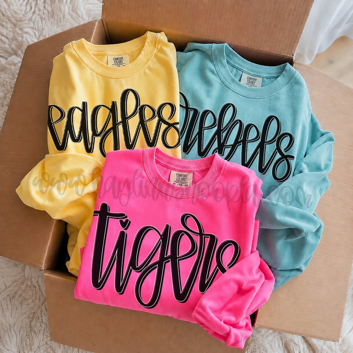 Hoopla Handlettered Mascot CUSTOM APPAREL