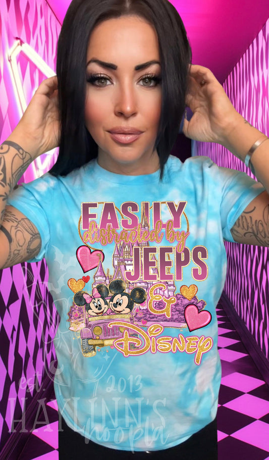 Easily Distracted by Jeeps and D*sney Tee