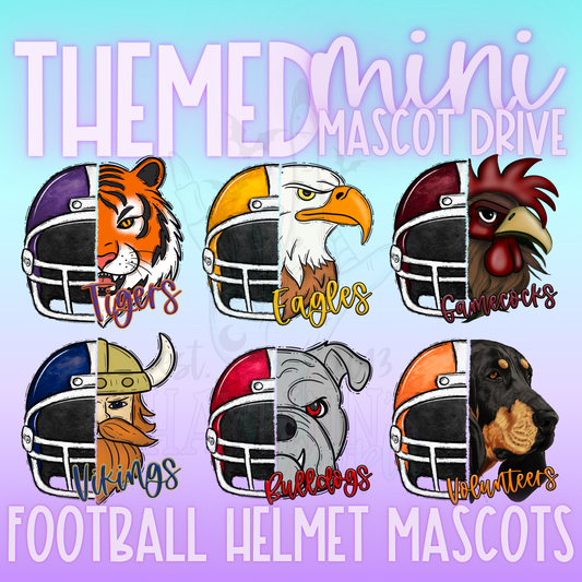 Football Helmet THEMED MINI {MASCOT} Drive
