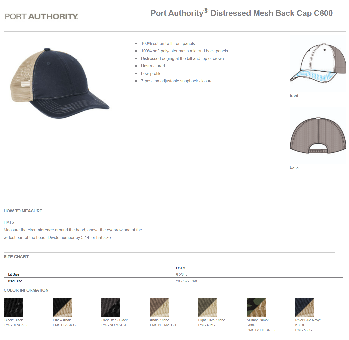 Personalized Distressed Hats