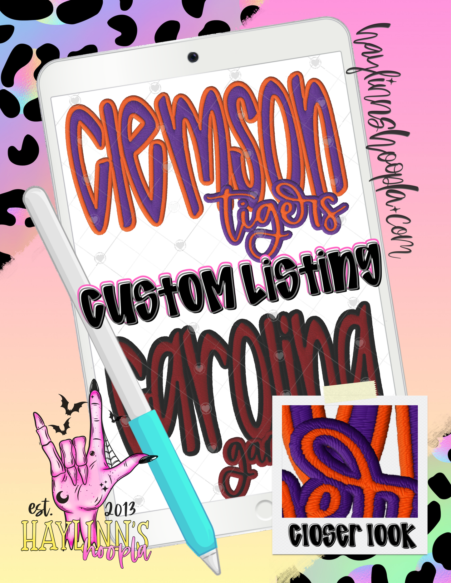 Hoopla Threads: Our FAUX EMBROIDERED Game Day Custom Digitals