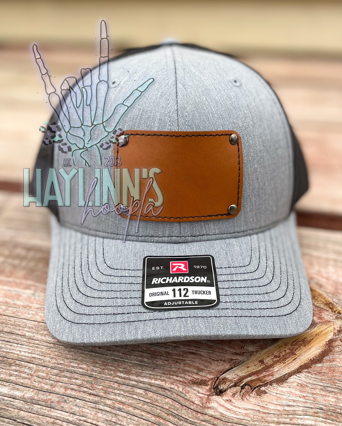 Richardson 112 Snapback {Heather Gray Front/Black Mesh Back} Mockup