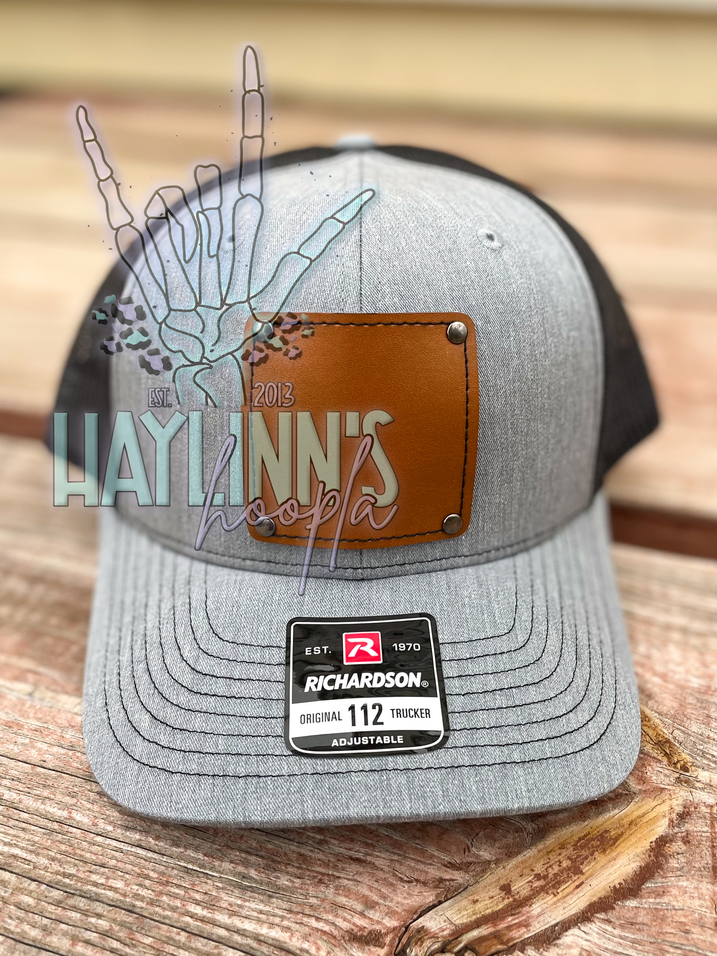 Richardson 112 Snapback {Heather Gray Front/Black Mesh Back} Mockup