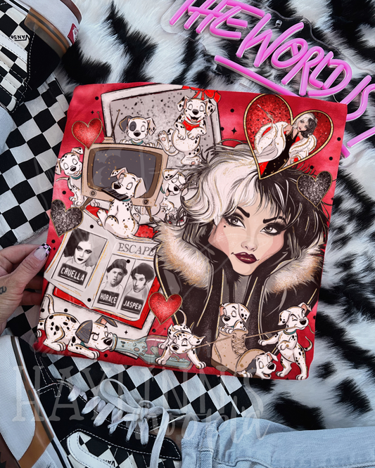 101 Dalmatians [Cruella] Polaroid Tee