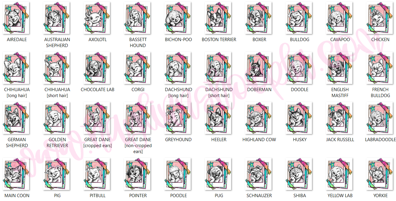 NEON Cutie Patootie: CRITTER EDITION | INSTANT DOWNLOADS