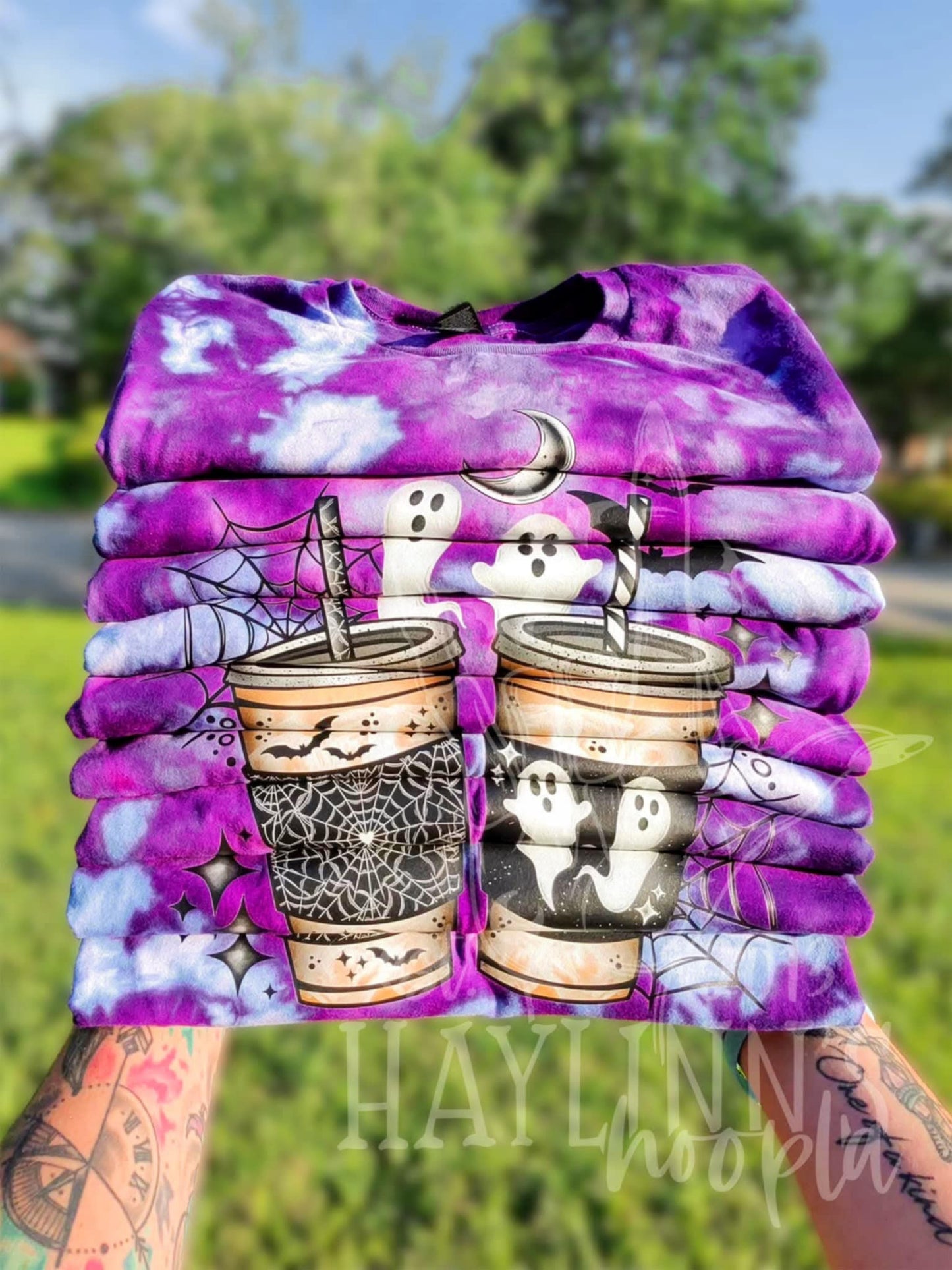 Spooky Coffee Tee and MATCHING BLANKS