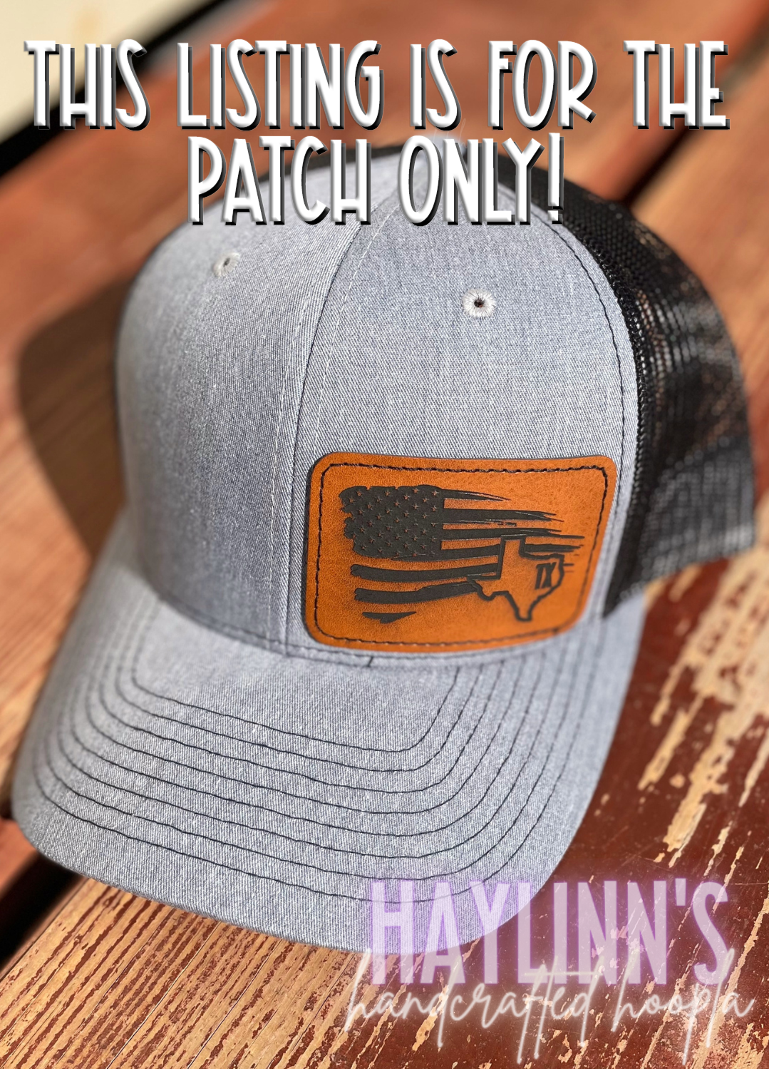 Personalize Your Own LASER ENGRAVED Leatherette Patch ONLY