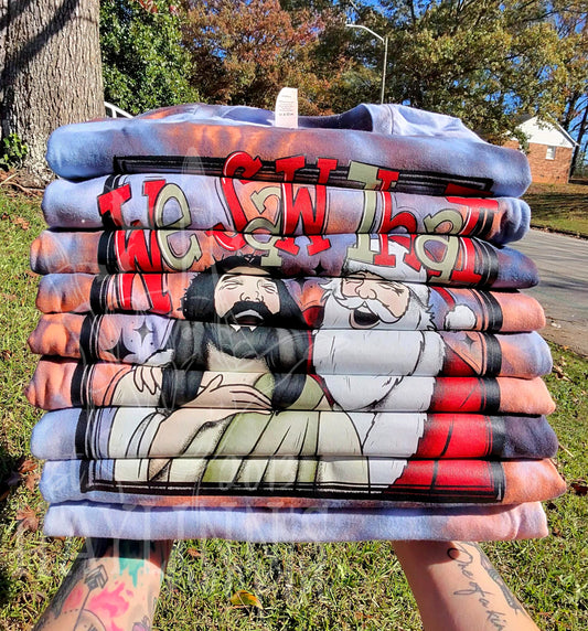 We Saw That {Ice Dyed} Tee and MATCHING BLANKS