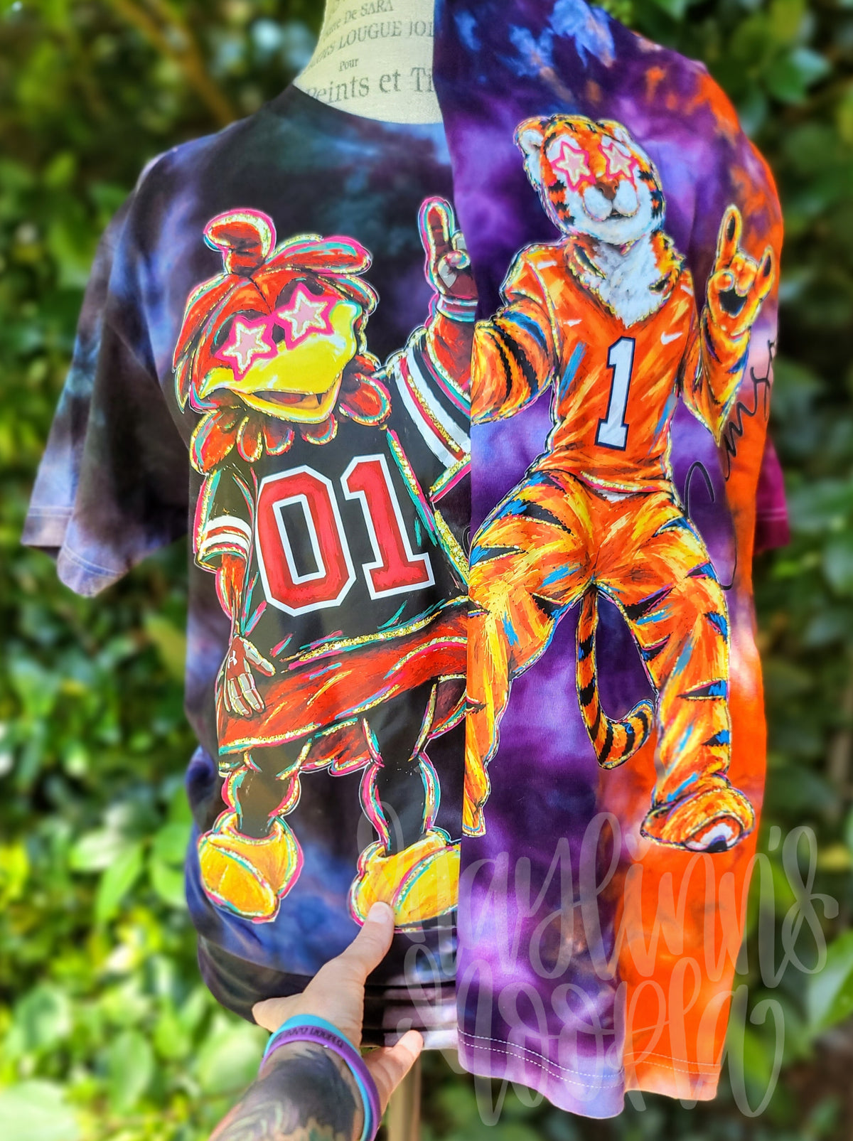 Rockin' Mascots [OVERSIZED PRINT] Ice Dyed Apparel